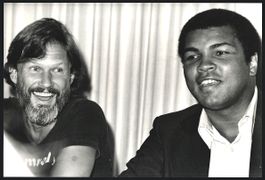 Fotografie Boxer Muhammad Ali mit Sänge