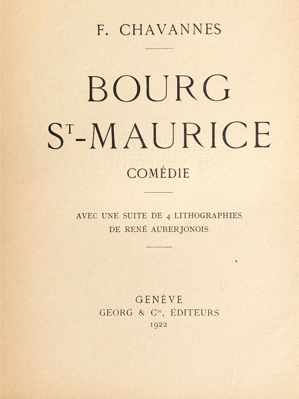 Bücher: Bourg St-Maurice 4 lithos Auberjonois – Gebraucht aus Le Mont-sur-Lausanne von Crocrodile 1