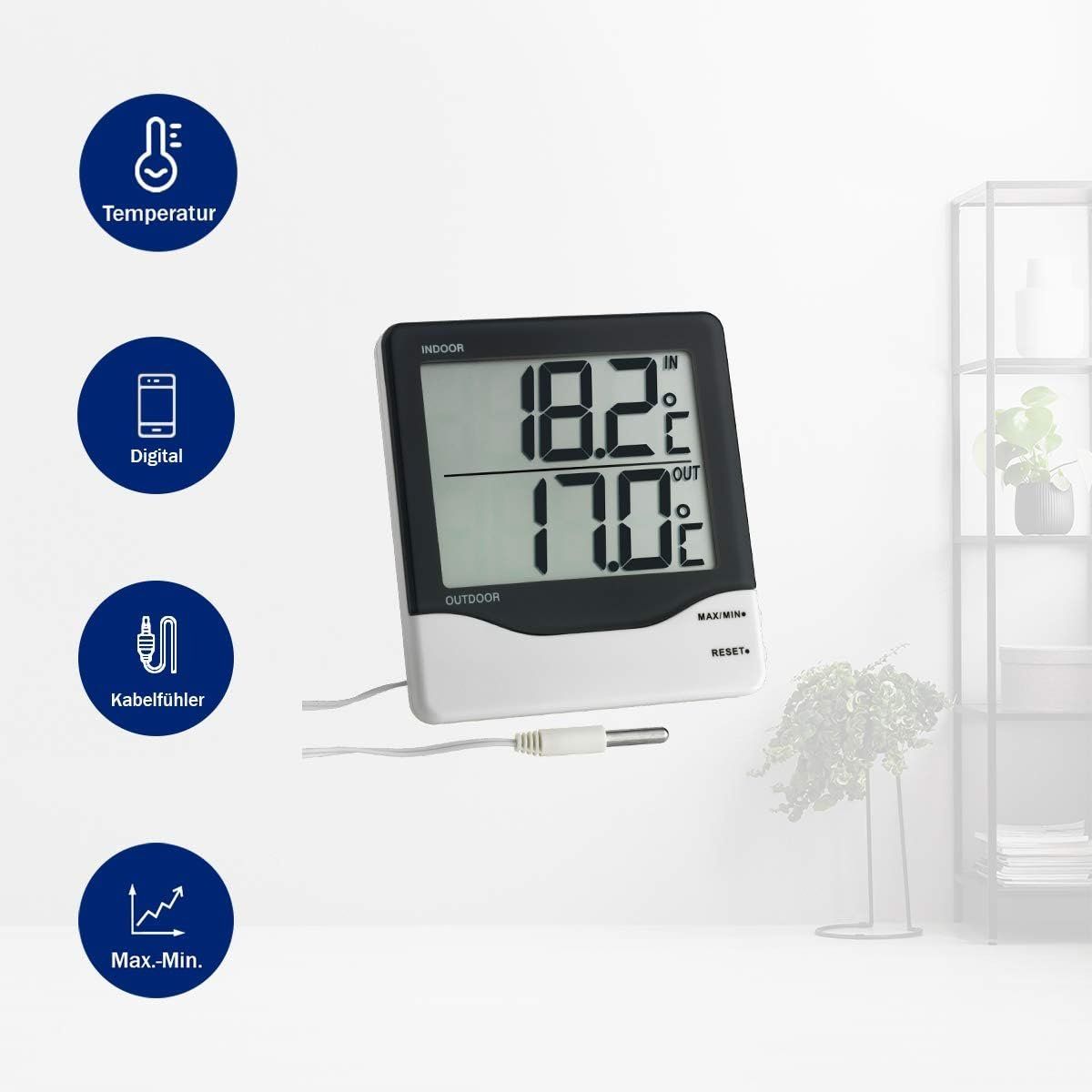 Altro per la casa: TFA Dostmann Digital Innen + Aussen Thermometer + 3m Kabel – Usato da Bischofszell venduto da froggyfrogger 4