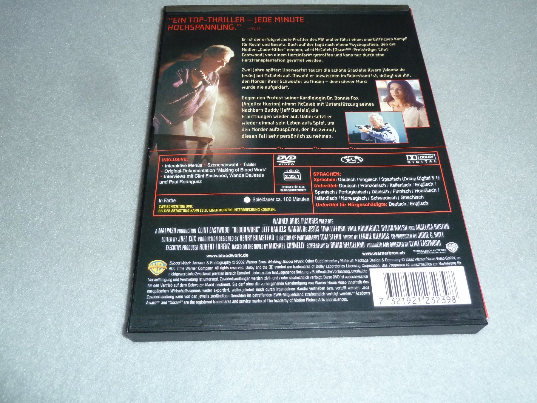 Tutti i DVDs: DVD - Blood Work, Clint Eastwood – Usato da Hofstetten SO venduto da LudoHoFl 1