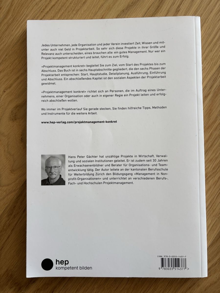 Bücher: Hans Peter Gächter - Projektmanagement konkret, Top! – Gebraucht aus Strengelbach von AWE01 1