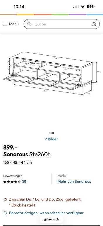 TV Möbel: Sonorous TV Möbel – Gebraucht aus Zürich von Tschem 3