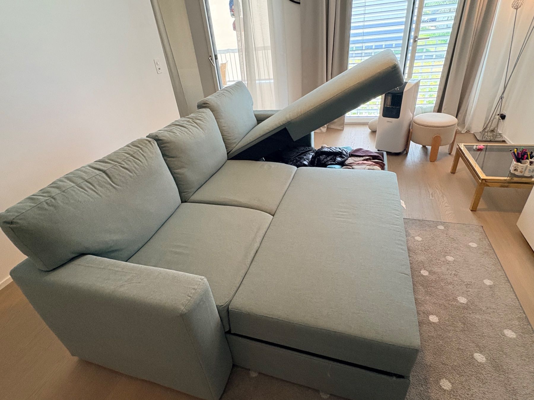 Ikea Sofas: IKEA BARSLOV 3-seat sofa-bed with chaise lounge – Gebraucht aus Zürich von akh_7xjv 4