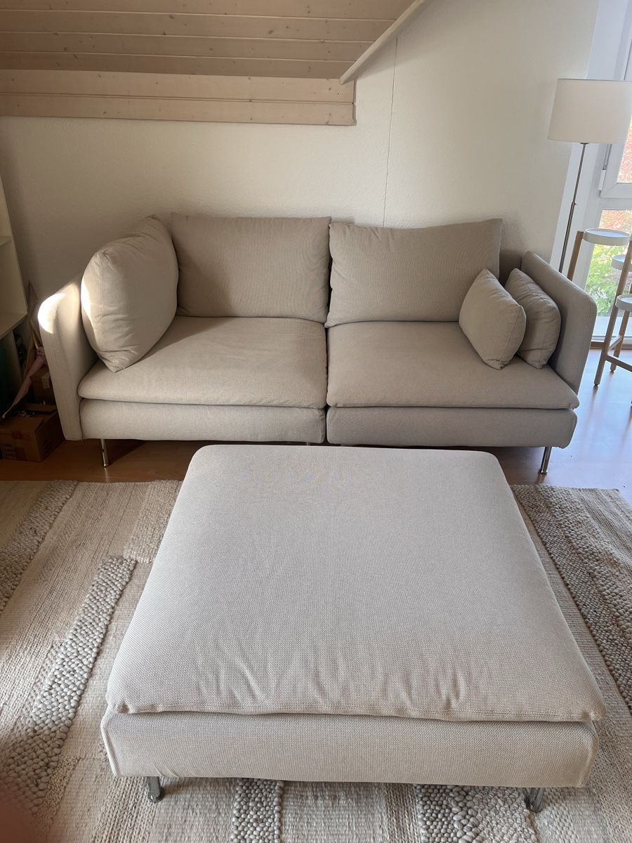 Ikea Sofas: Söderhamn 3er Sofa mit Hocker – Gebraucht aus Möriken-Wildegg von lea.schaerer11 4