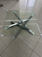 Couchtisch Glas/Chrom 90X90cm - Modern & Chic f. Wohnzimme