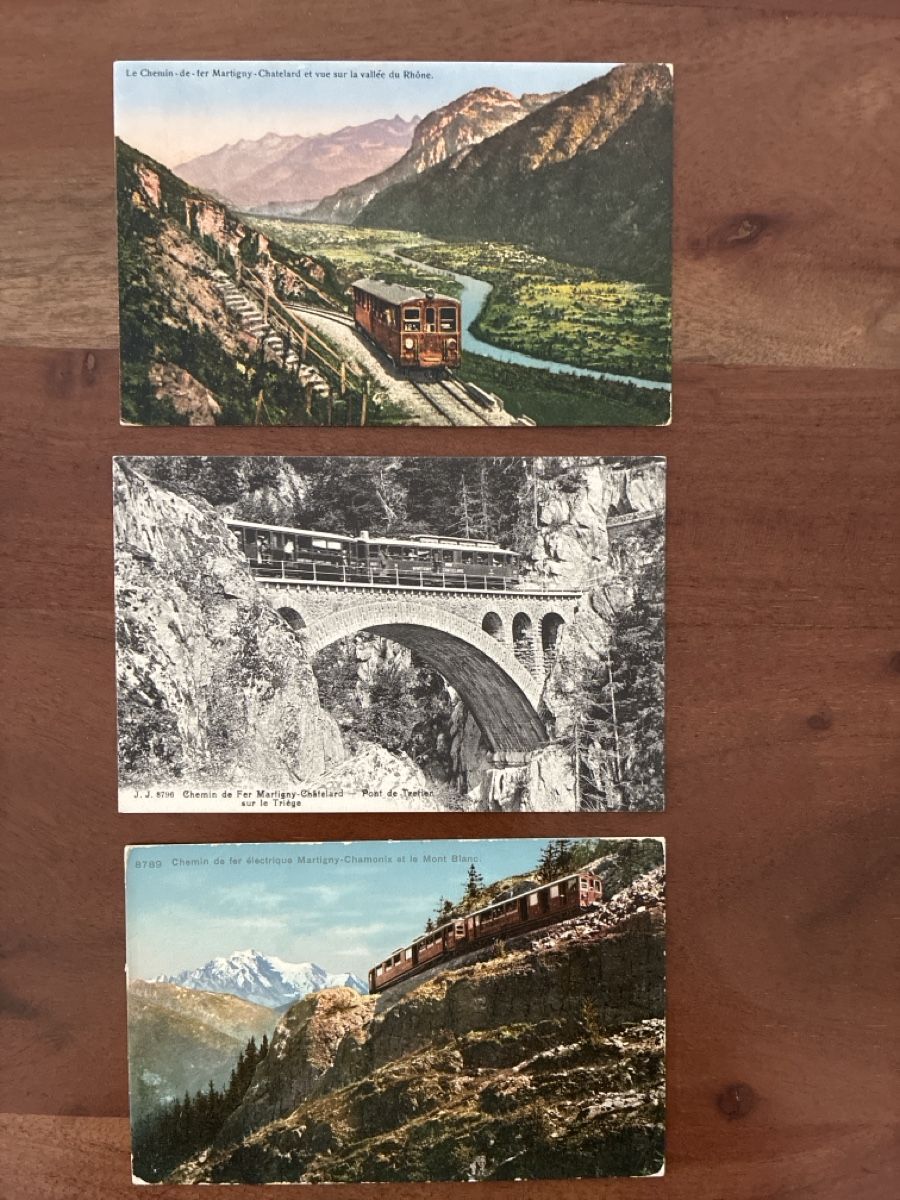 Ansichtskarten: 6 Ansichtskarten Schweiz von Martigny Bahn VS – Gebraucht aus Oftringen von Cla.vD.74