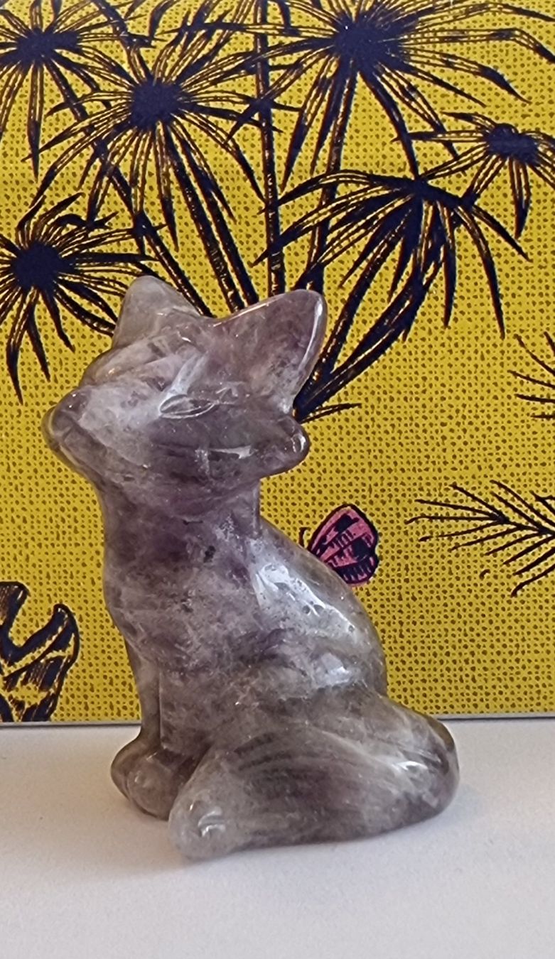 Statuette: Amethyst Fuchs Statue Figur – Nuovo e nell'imballaggio originale da Menziken venduto da Mirager 5