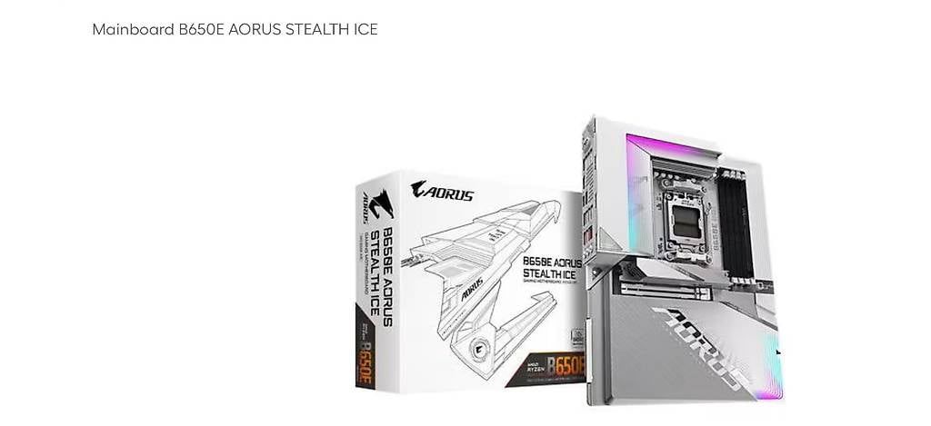 Amd Schede madri: Neu. Mainboard B650E AORUS STEALTH ICE – Nuovo e nell'imballaggio originale da Fischbach LU venduto da hmc-swiss