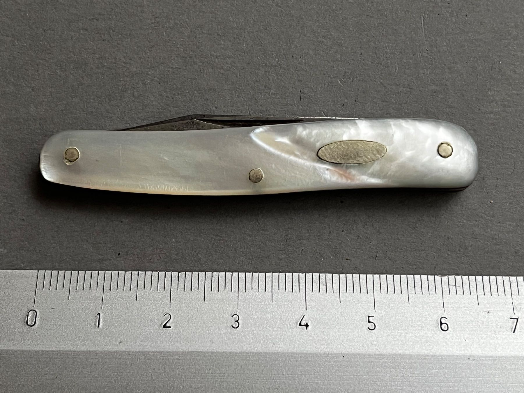 Coltelli tascabile: Altes ROTH/Buchs Perlmutt Sackmesser 65 mm - selten – Usato da Zürich venduto da FV.vintage 3