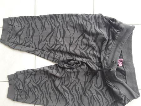 Brunex Sommer-Hose, grau, Zebra-Muster, Grösse XL, Top!