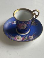 Kaffeetasse mit Untertasse, Dresden, Handmalerei, (S15)