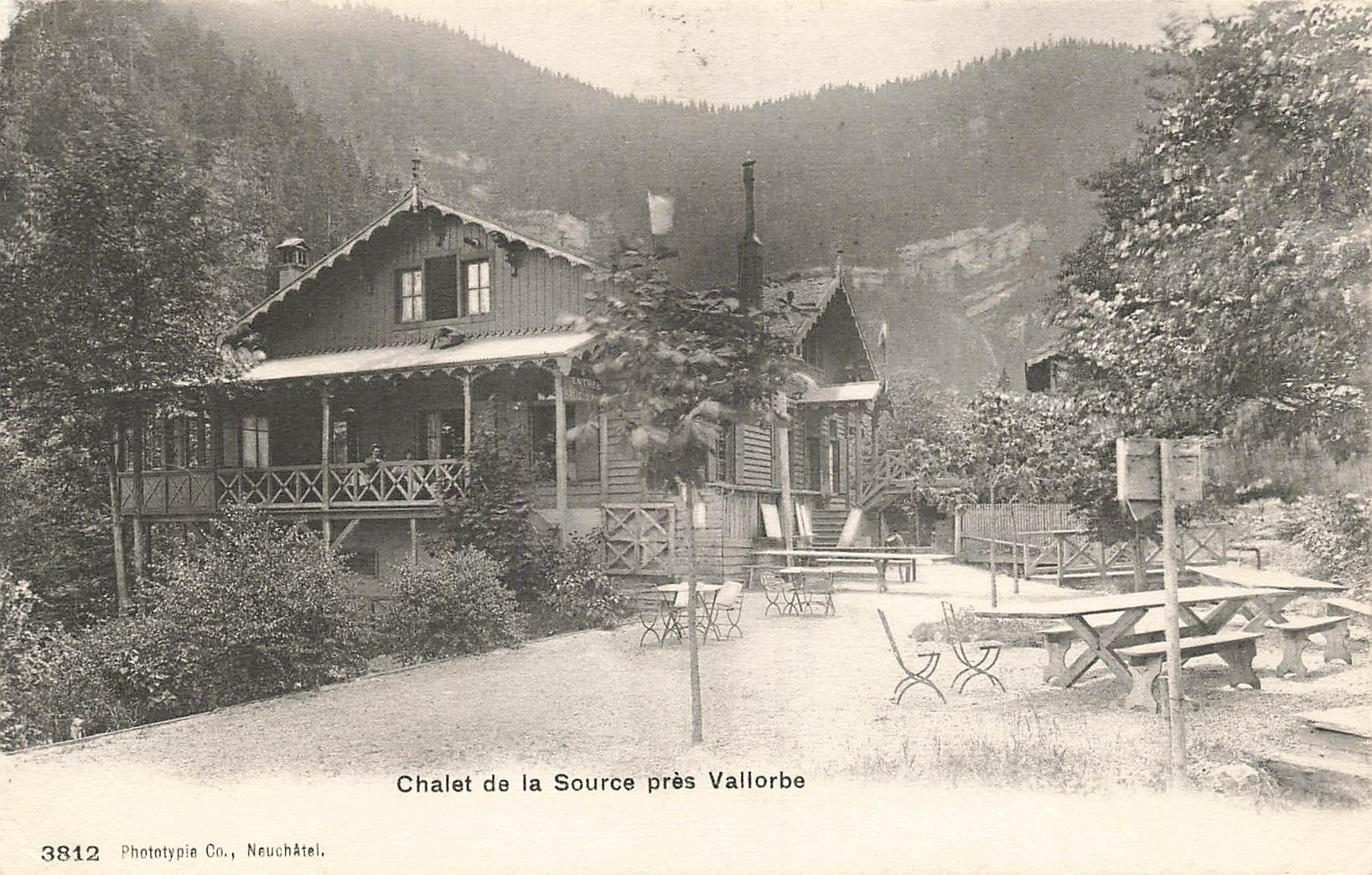 Cartoline postali: Chalet de la source pres vallorbe – Usato da Biasca venduto da Blenio71