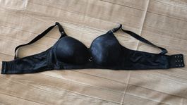 💞 Eleganter Spitzen BH ohne Bügel - 90 B - Schwarz