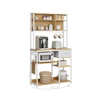 Küchenregal mit Steckdosen und Stoffschublade 40 x 100 x 180