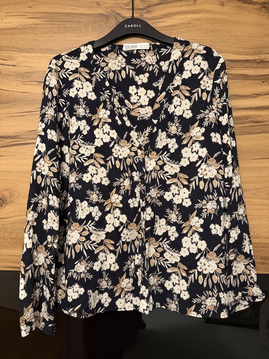 Zara Blusen: Zara Basic Bluse schwarz mit Blumenmuster Grösse XL. – Neu (gemäss Beschreibung) aus Adliswil von StephanieAnnina 7