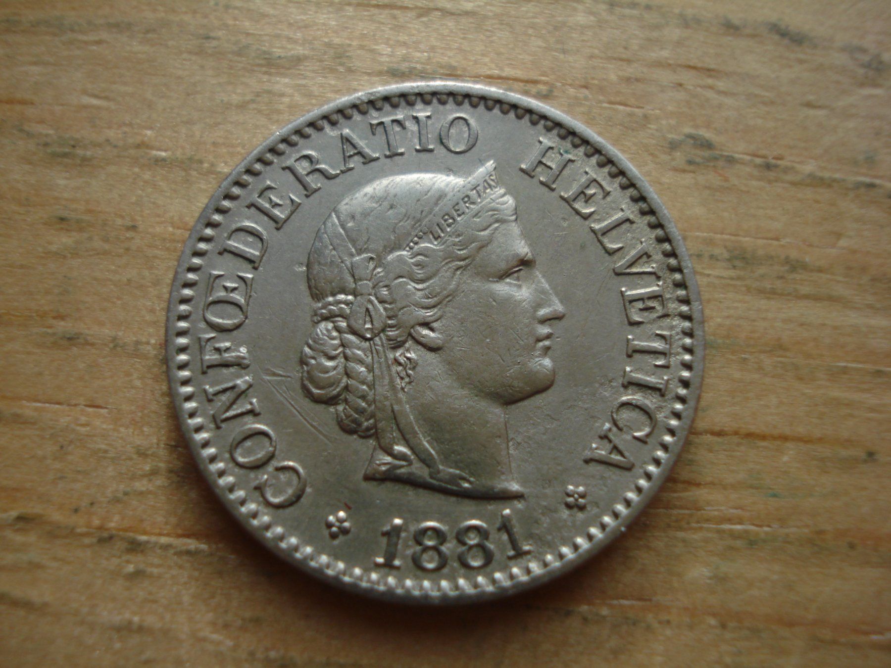 Tutti le monete: (H6) 10 Rappen 1881 VZ – Usato da Erlach venduto da Net-Coins
