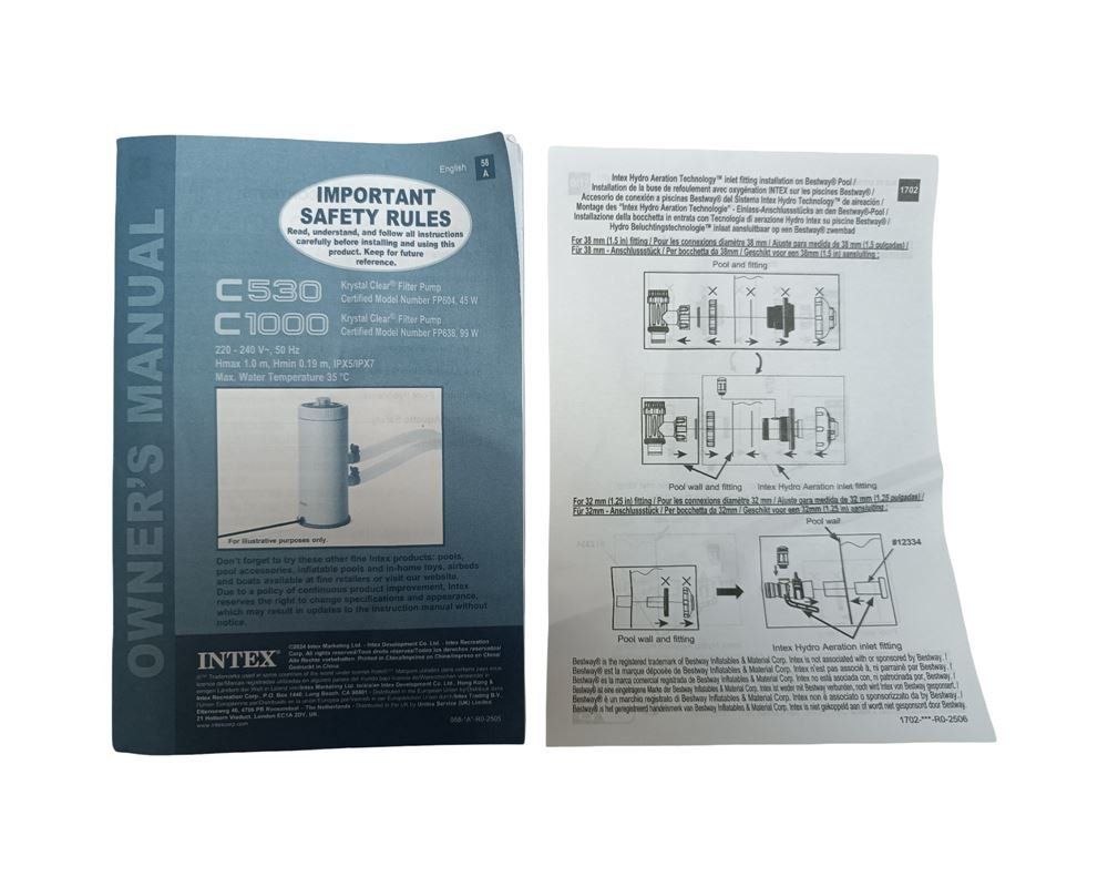 Intex Pompe & Parti di ricambio: INTEX C1000 Cartridge Filter Pumpe – Nuovo (secondo la descrizione) da Luzern venduto da Restwert_Luzern 7