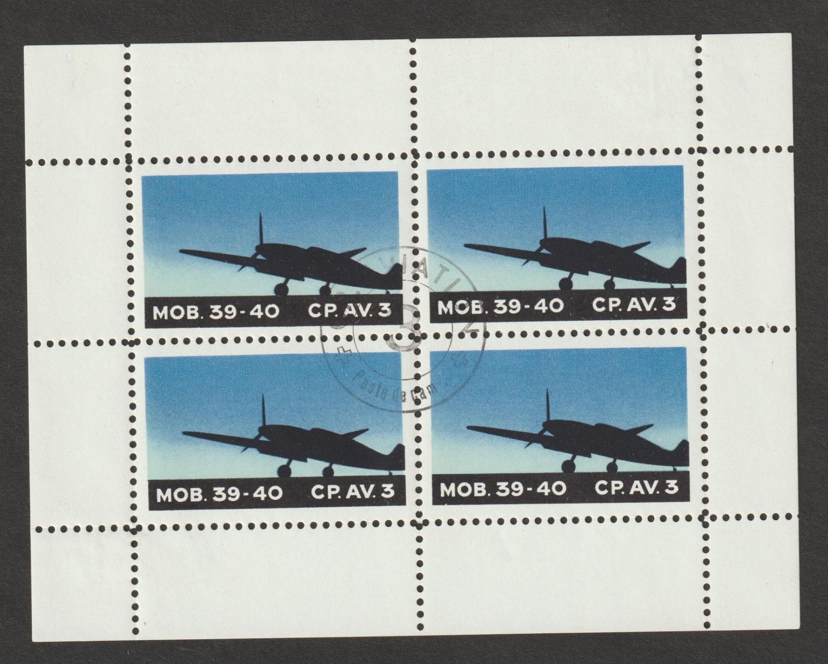 Tutti i francobolli: Flieger Nr. 40/3 o – Usato da Siebnen venduto da Fstaehli