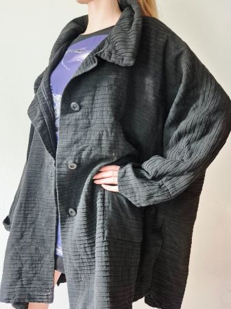 MANTEL JACKET HEIDE OST XL 46  SCHWARZ JACKE CARDIGAN TOP