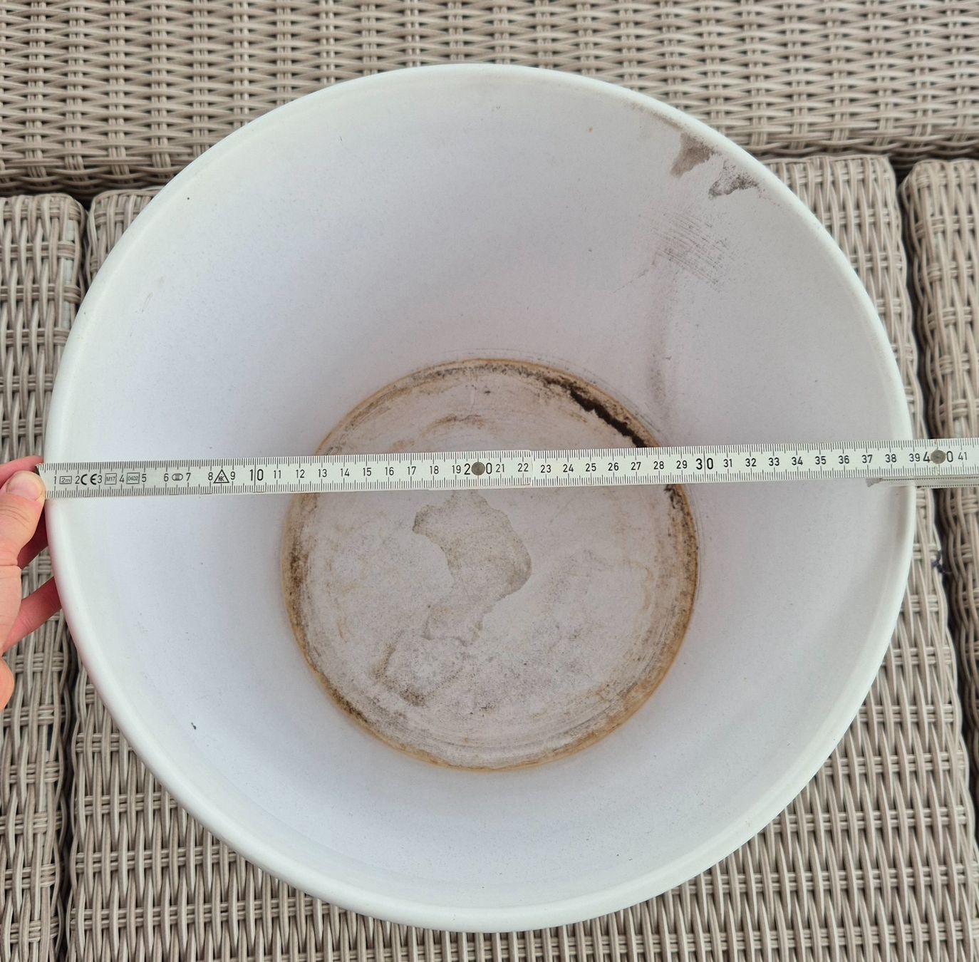 Vasi per fiori: Blumentopf weiss, 36cm hoch, Ø 39cm – Usato da Niederglatt ZH venduto da xmyhslr 1