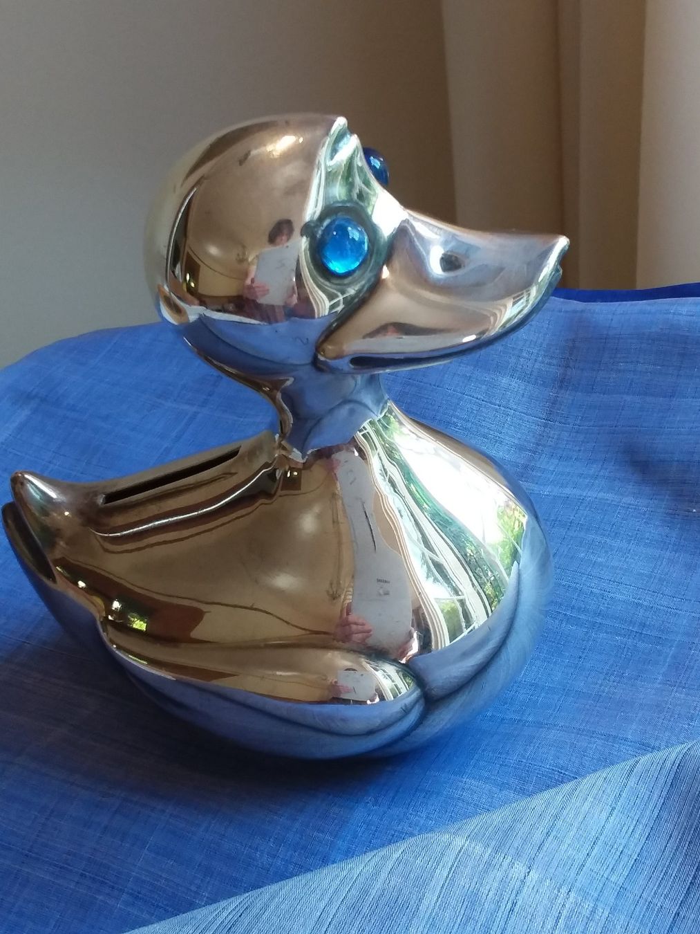 Spardosen: Versilberte Ente Spardose, JHS Denmark, cooles Design – Gebraucht aus Zürich von helsan 1