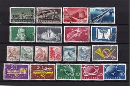 CH Briefmarken Lot ab 1947, Vollstempel, ET-Stempel etc.