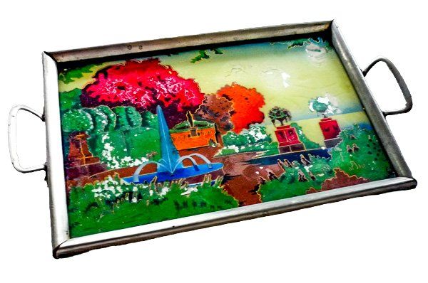 Pareti & Soffitti: Art Deco Glas Tablett Plateau verre – Usato da Tavannes venduto da Brocashop 4