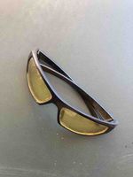 Sonnenbrille schwarz gelbe Gläser gebraucht