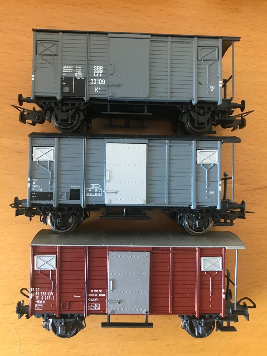 Liliput Modelleisenbahnen: 3x Liliput SBB Güterwagen versch. Betriebsnummern – Gebraucht aus Luzern von mey_s13