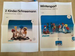 Playmobil Wintersport und Schneemann Sets 3393 3561
