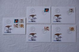 Pro Juventute 1994 5 FDC Satz & Einzelmarken SBK J332 - J335
