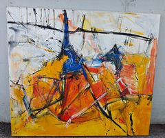 Kunstgemälde "Bunte Welt" von Andreas Jordi