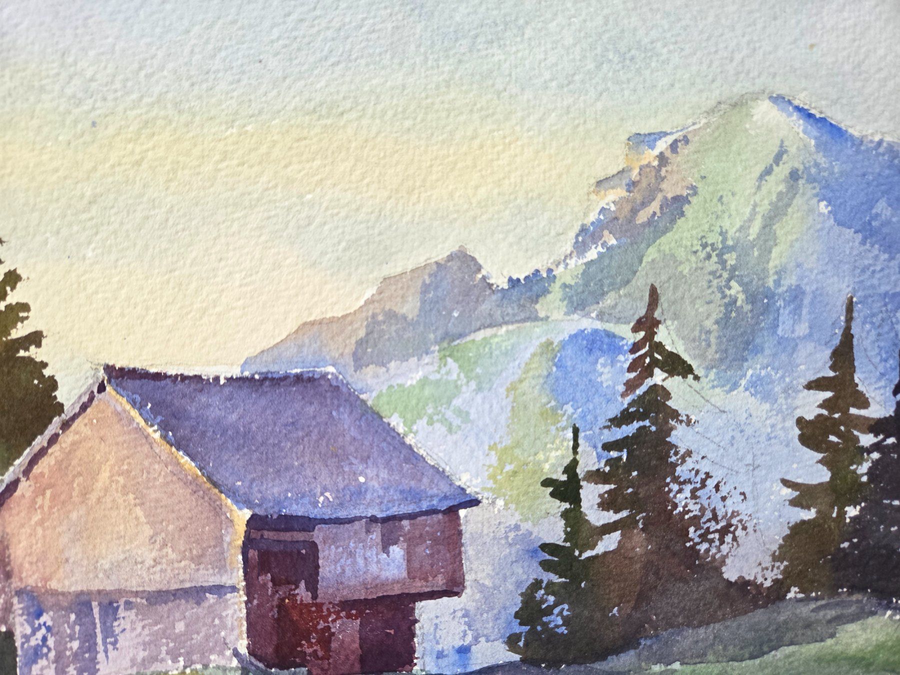 Gemälde: Aquarell Ferdinand Meyer-Streiff Amden SG 1944 – Gebraucht aus Rheinfelden von Badelus 7