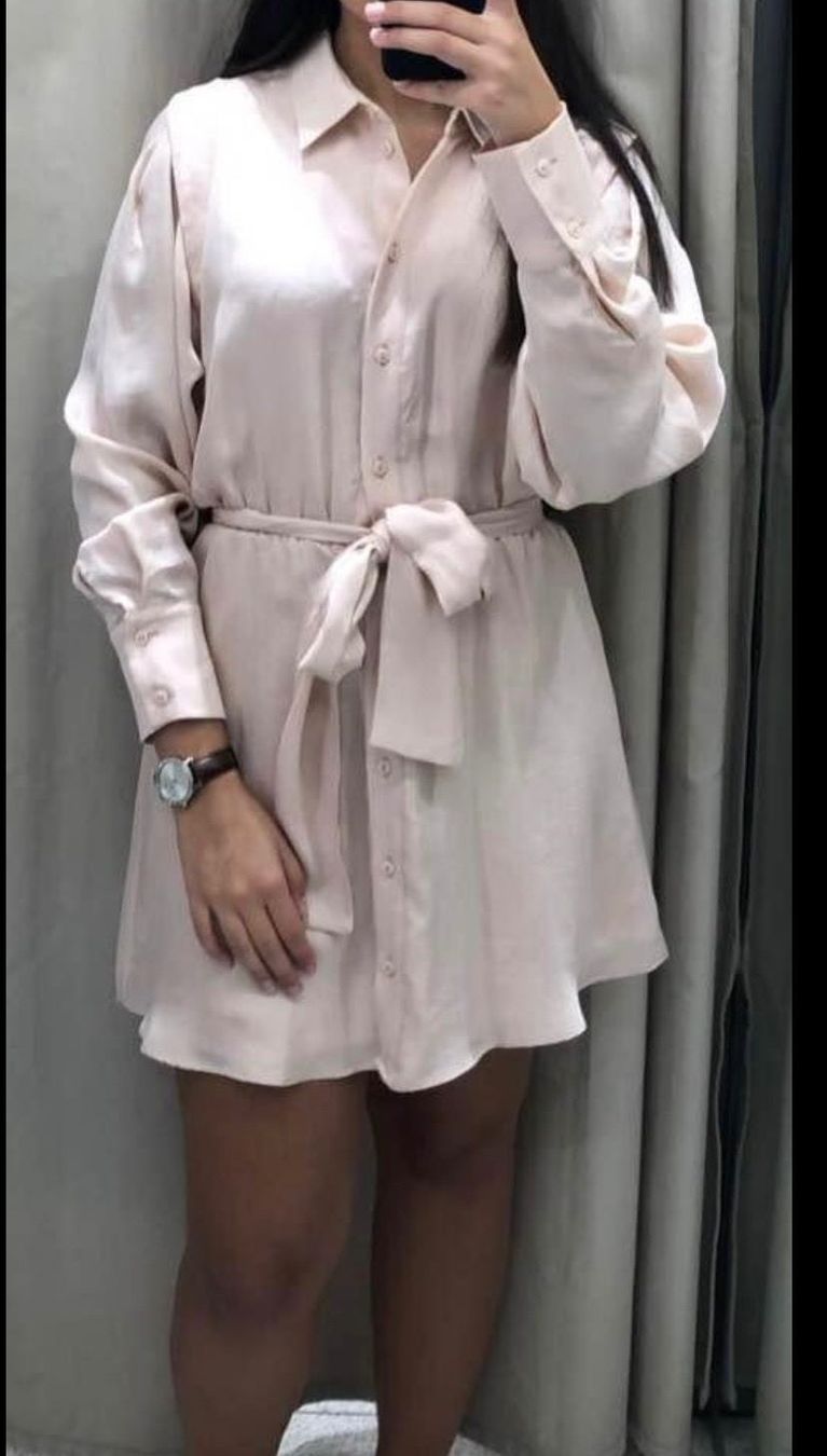Zara Vestiti: Robe chemise satinée neuve, taille S – Nuovo (secondo la descrizione) da Châtelaine venduto da nan_j75j