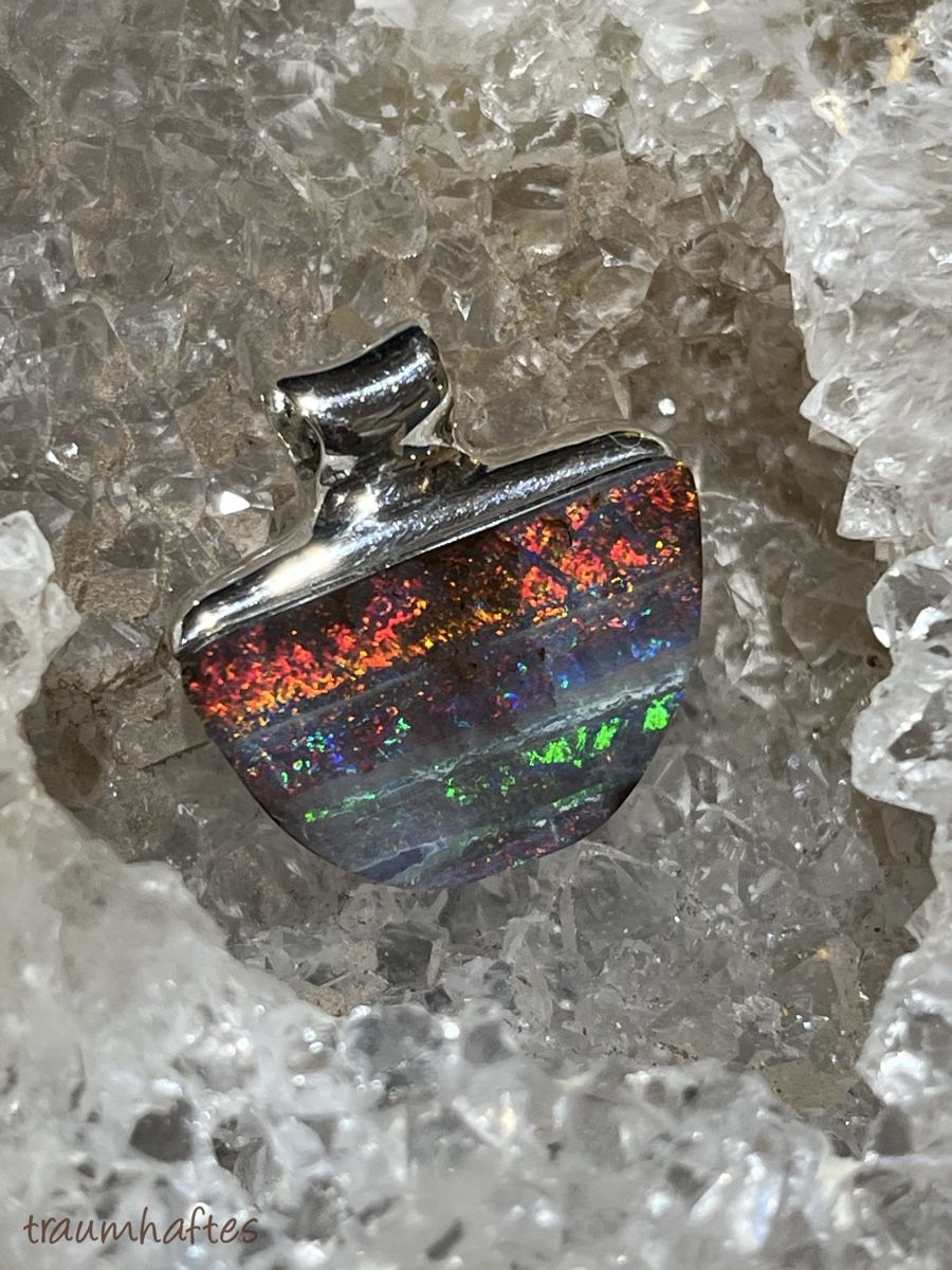 Ciondoli: Opal - Anhänger - Boulder mit 925er Silberfassung – Nuovo e nell'imballaggio originale da Thun venduto da Traumhaftes 2