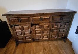 Massives Sideboard Holz Rustikal mit 3 Schüben & 3 Türen