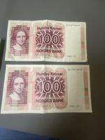 Norwegen Banknoten 2x 100 Kroner und 1x 50 Kroner Set