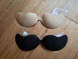 Selbstklebende BHs Set schwarz beige Grösse A