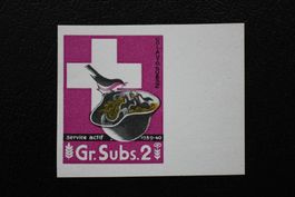 Gr. Subs. 2 Service actif  / Soldatenmarke geschnitten