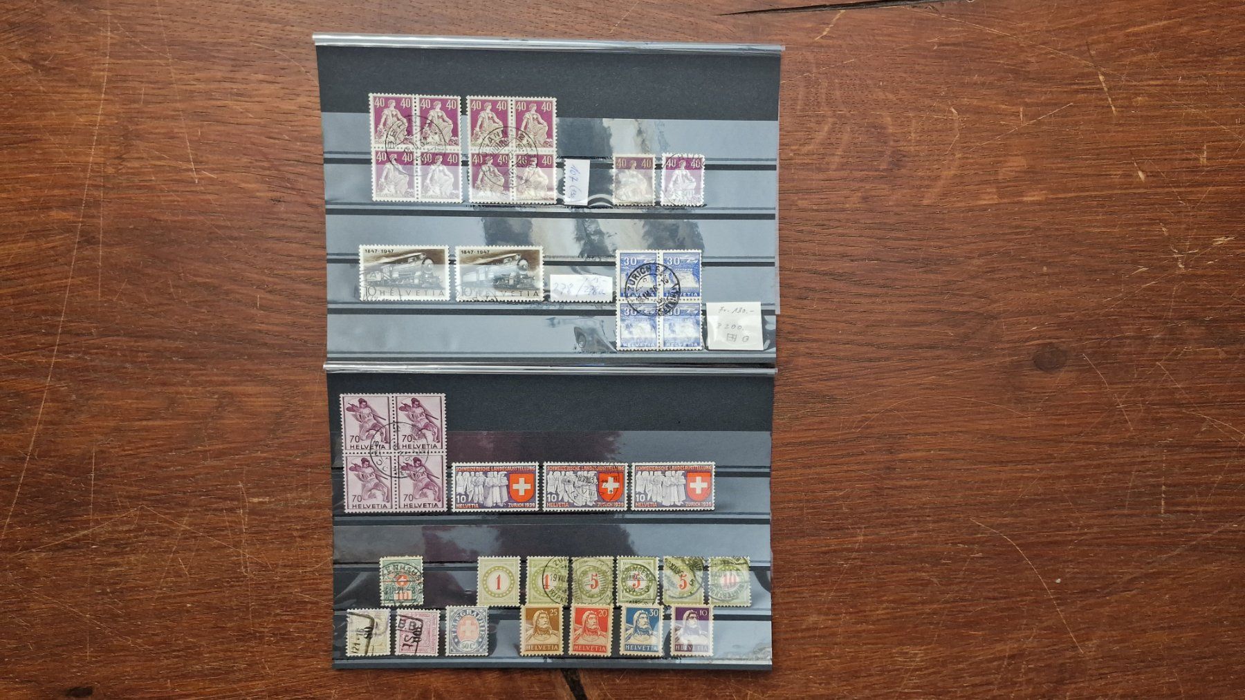 Tutti i francobolli: LOT Schweiz Einzelmarken & 4-er Blocks - ungesichtet!! – Usato da Aesch LU venduto da briefmarken.uray