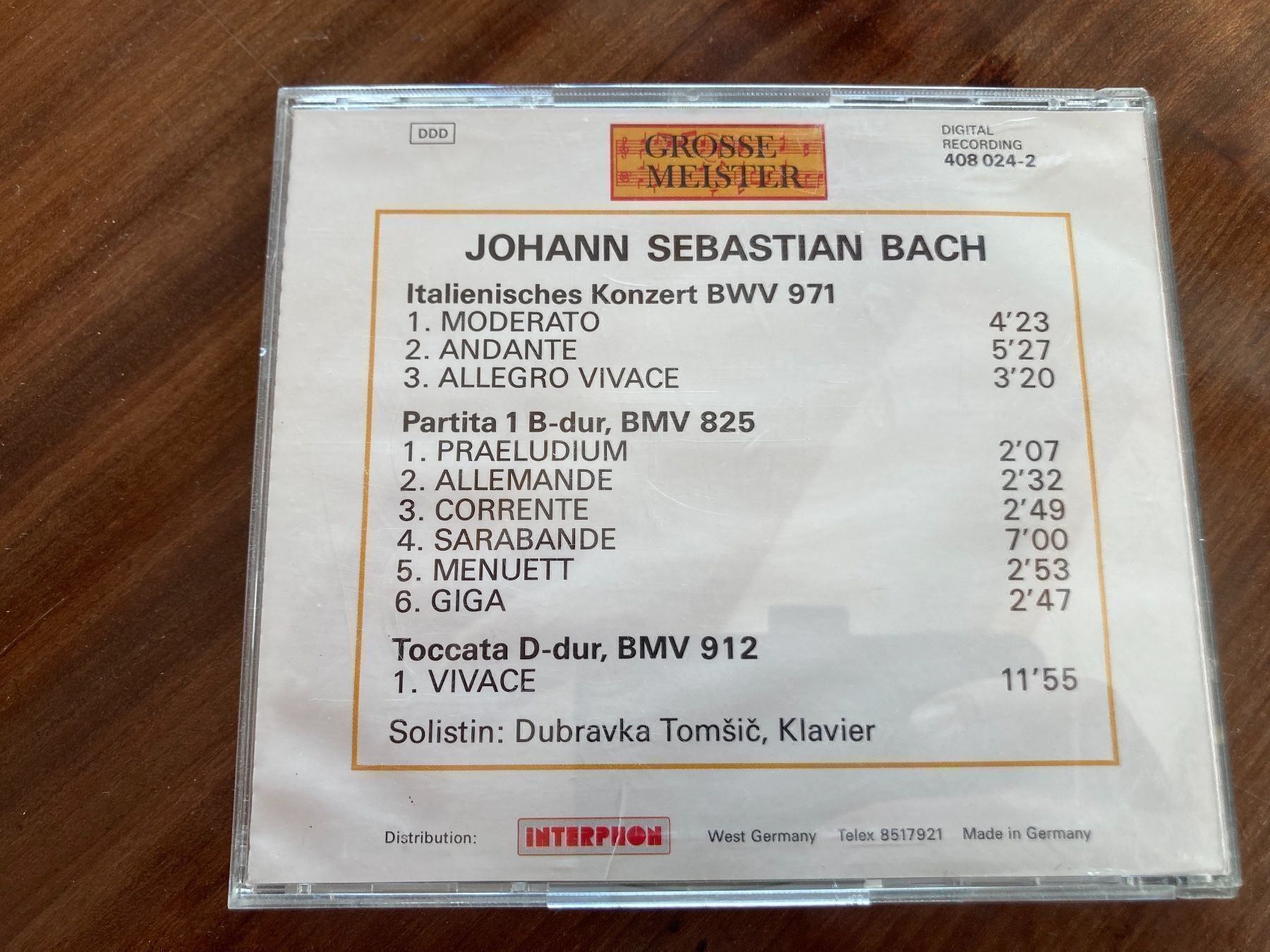 CD: Johann Sebastian Bach – Usato da Châbles FR venduto da Tunturi7 1