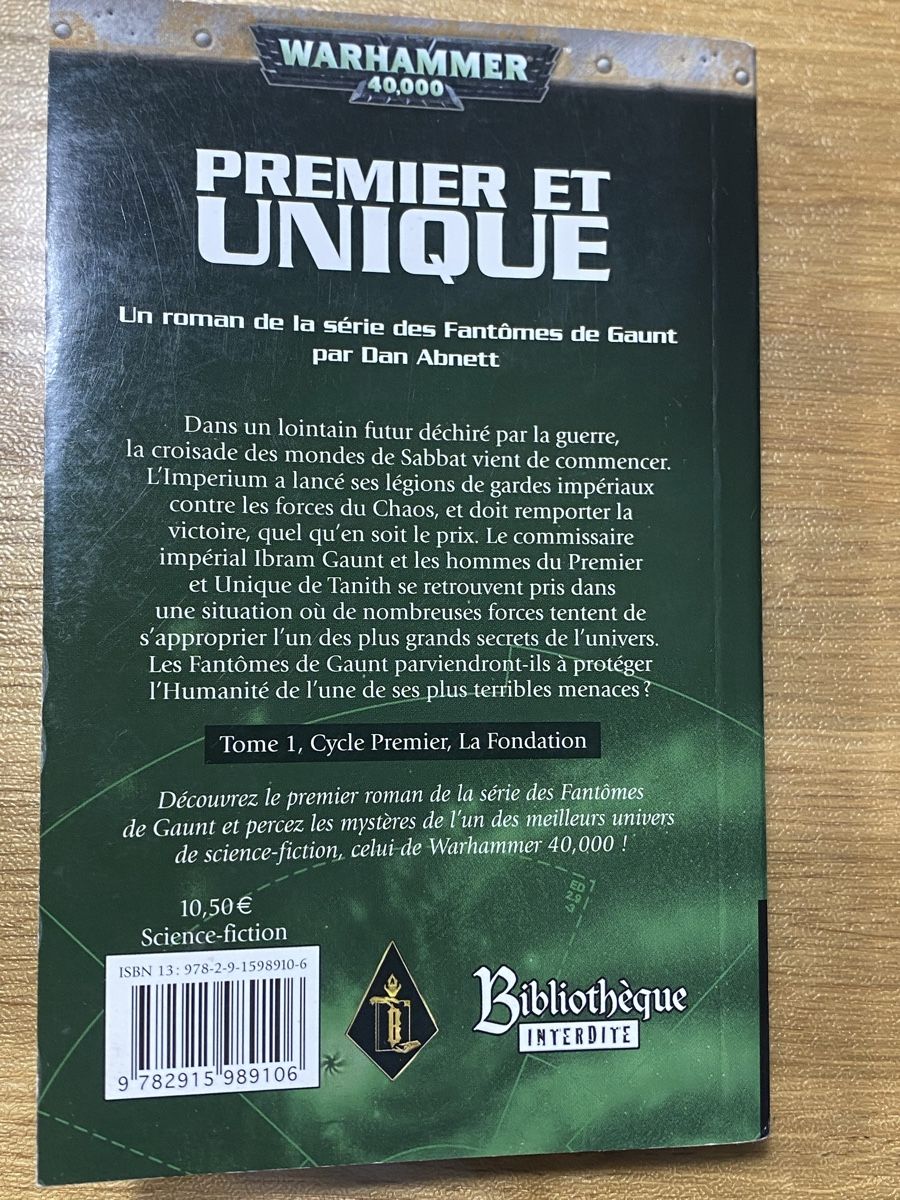 Bücher: Warhammer 40k - Premier et Unique – Gebraucht aus Binningen von rom_th69 1