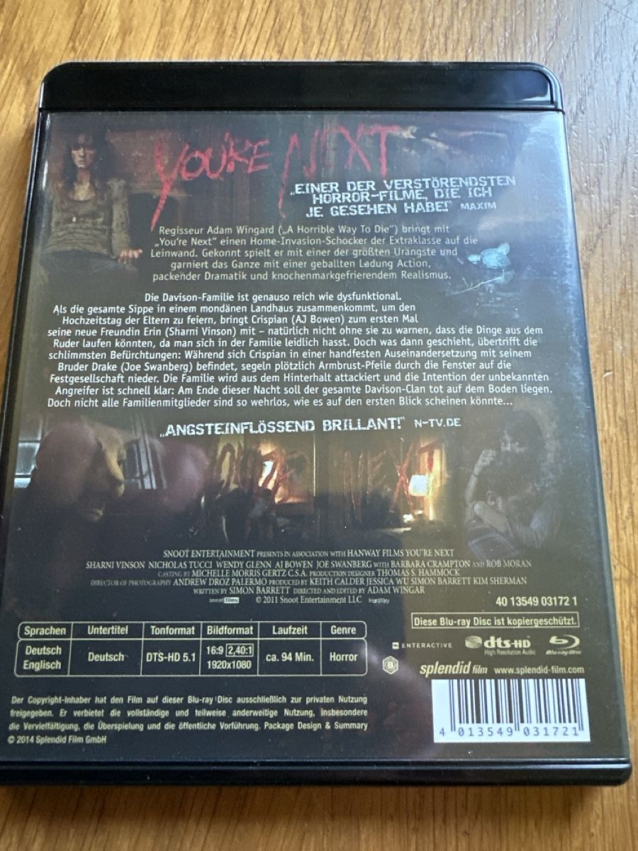 Tous les DVDs: Yor‘re Next Bluray Horror – D'occasion à Benken ZH par Audi-erich 1