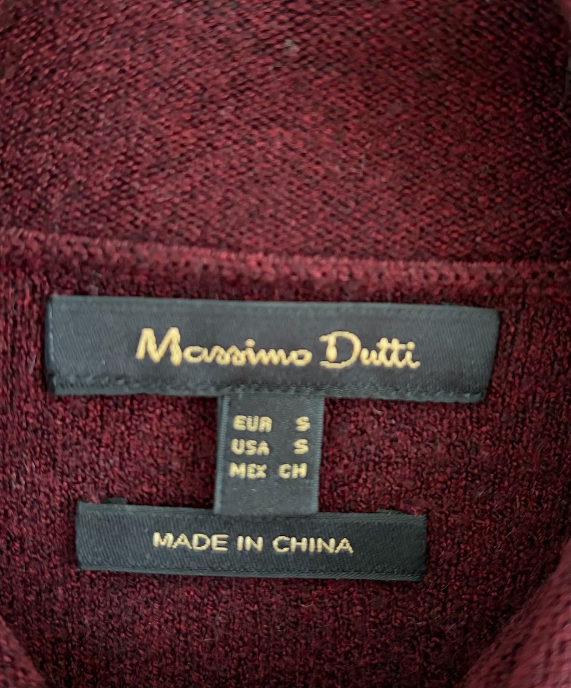 Massimo Dutti Kleider: Massimo Dutti Strickkleid - bordeaux – Gebraucht aus Kilchberg ZH von sentiera 3