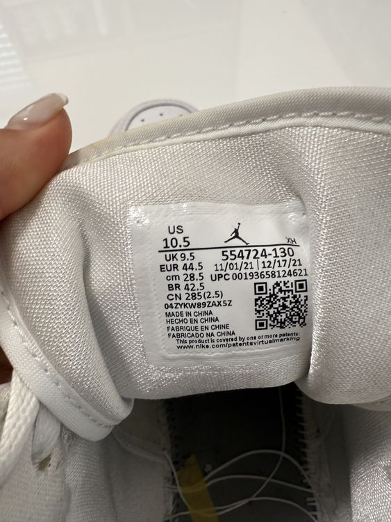 Nike Chaussures hommes: Nike Air Jordan 1 Mid Weiss Gr. 44.5 Sneaker – D'occasion à Emmenbrücke par Lalaloni 6