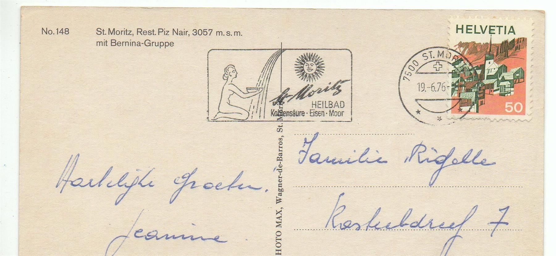 Cartes postales: ST. MORITZ Luftseilbahn Piz Nair – D'occasion à Jona par philajona 1