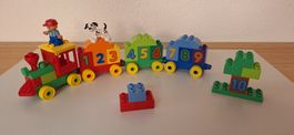TOPZUSTAND Lego Duplo Zahlenzug mit Figur und Hund