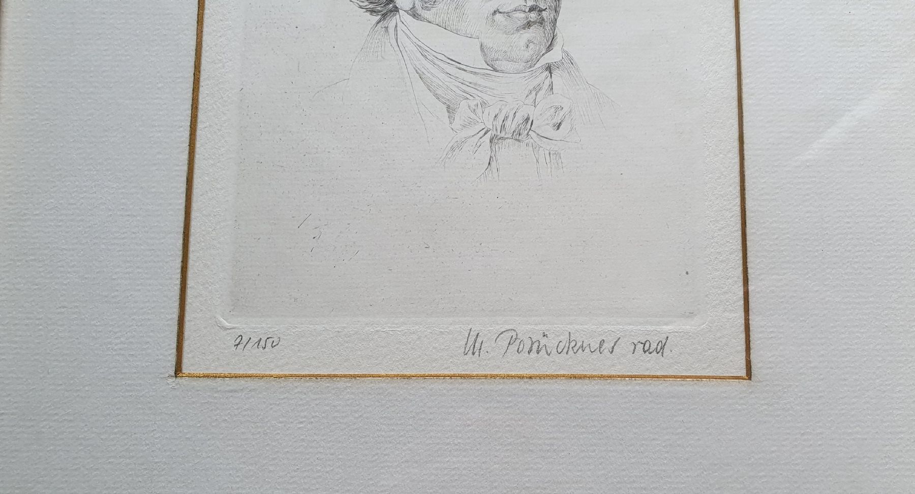 Dipinti: 2 Radierungen Beethoven & Schubert, im Goldrahmen – Usato da Kreuzlingen venduto da Rschweiz1 2