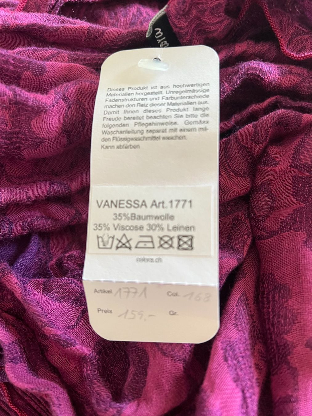 Colora Foulards, Tücher & Schals: Colora Schal, 30% Leinen, NEU – Neu und originalverpackt aus Worb von farben20zauber 2