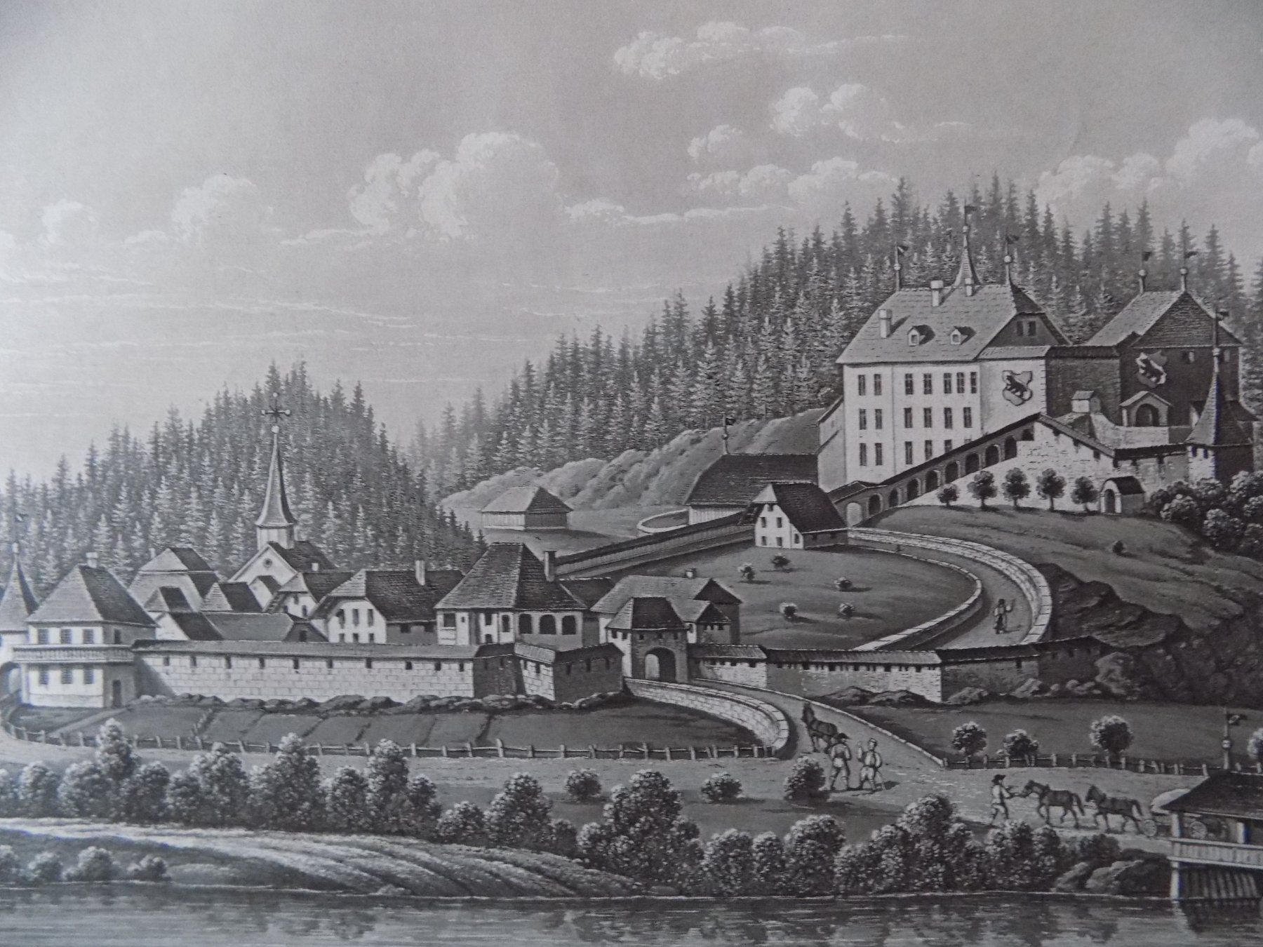 Incisioni: Laupen Schloss Kanton Bern – Usato da Risch venduto da Antikfee 2
